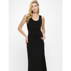 West Kei SIDE TWIST KNIT MAXI DRESS IN BLACK
